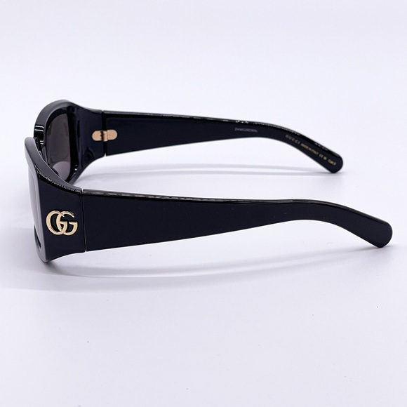 NEW GUCCI GG1403S 001 BLACK UNISEX SQUARE SUNGLASSES - Picture 6 of 11